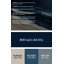 Art mural horizontal rayé bleu foncé en métal crème bleu-1870851383