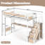 Lit mezzanine en métal avec bureau intégré ApexLoft-133602322-133602323