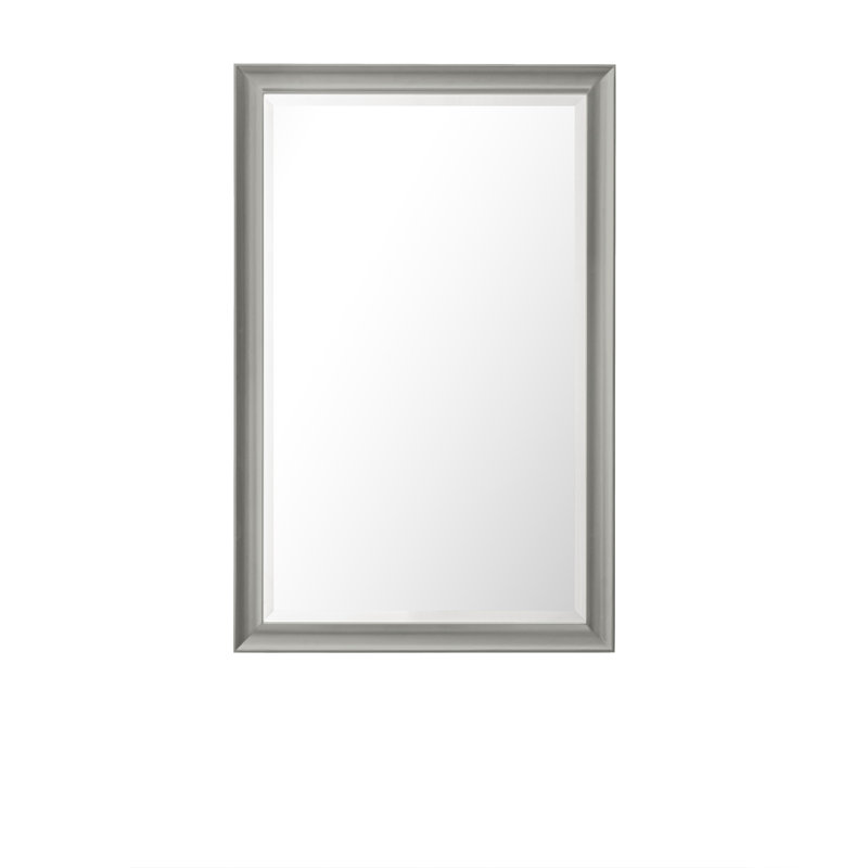 Glenbrooke Solid Wood Wall Mirror, 38" x 26", Urban Gray