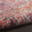 Tapis de couloir lavable floral bleu et rouge 8 pi