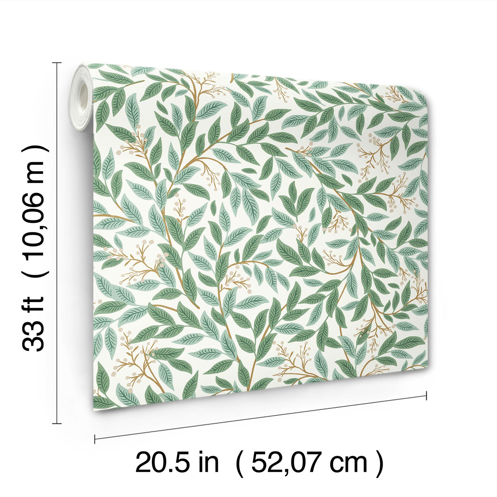 Willowberry Wallpaper Double Roll, Emerald