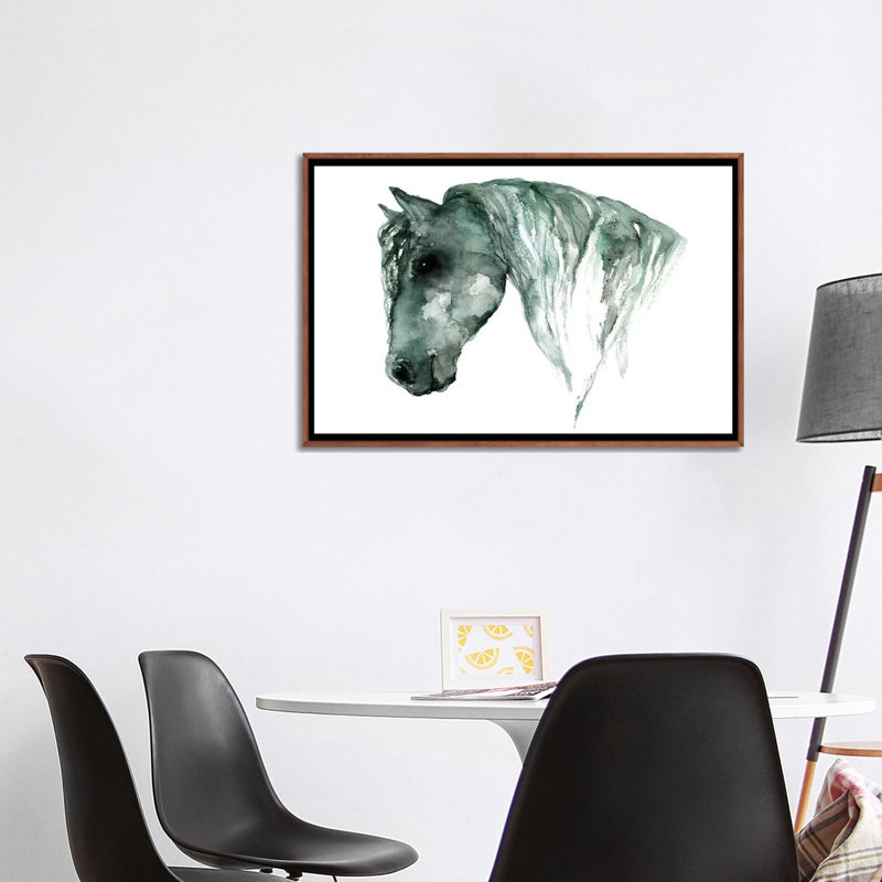 Art du cheval, Toile avec cadre en bois brun, H 48 po x l 32 po x P 1,5 po