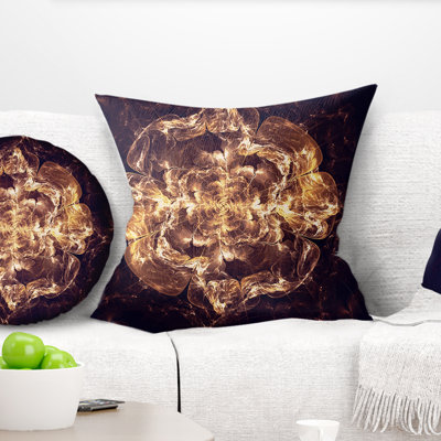 Coussin décoratif floral fractal explosion