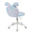 Children's Swivel Chair With Cute Rabbit Backrest, Adjustable Height 5 Caster Activity Chair, Study Chair For Bedroom And Study Desk-1662352362
