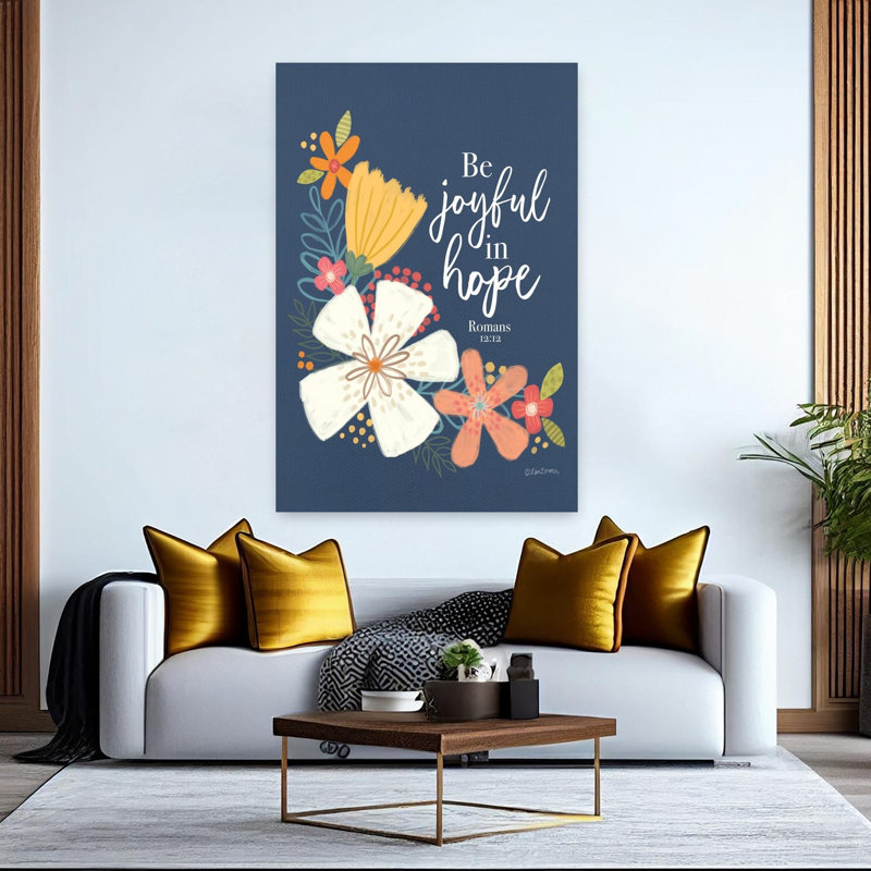 «Be Joyful In Hope», art floral contemporain, H 60 po x l 40 po