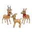 Ensemble de 3 cerfs avec cadre en fil de fer