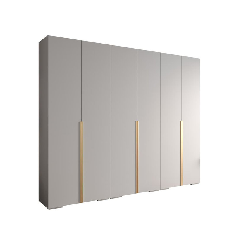 Raphaeel 6 Door Wardrobe, Matte White
