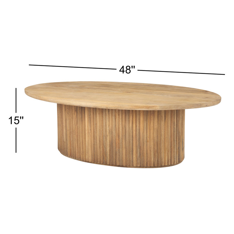 Table basse Chessa, Brun clair