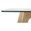 Hadley Glass Top Solid Wood Base Dining Table-25853260