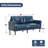 65" Faux Leather  Classic Loveseat Mid-Century Modern Sofa-120921523