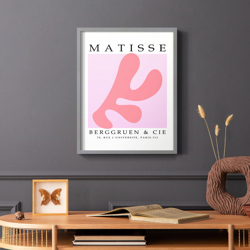 Matisse Cxxxiii, reproduction encadrée - bois massif, Gris, H 10 po x l 8 po