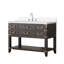 Single Bath Vanity with White Quartz Top and Faucet Set