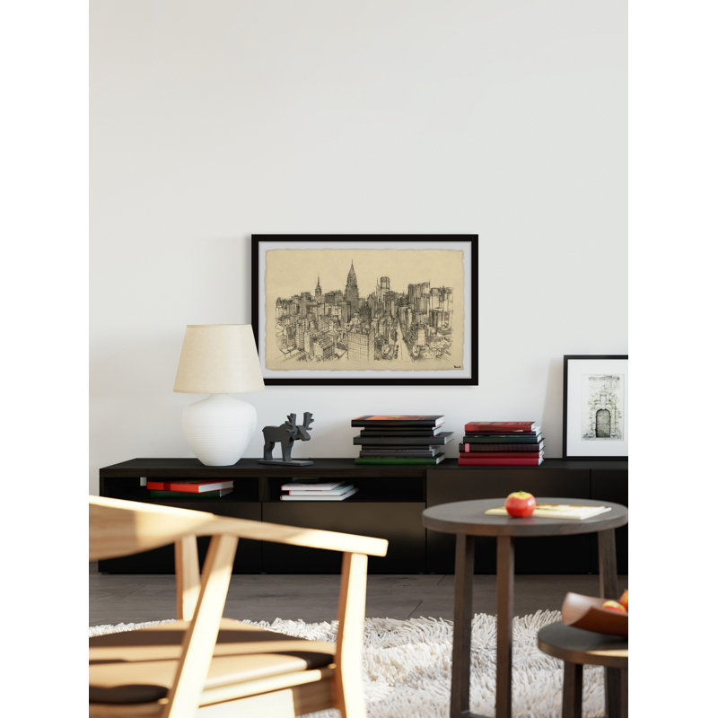 NYC Birds Eye View - reproduction de cadre photo, H 8 po x l 12 po x P 1,5 po