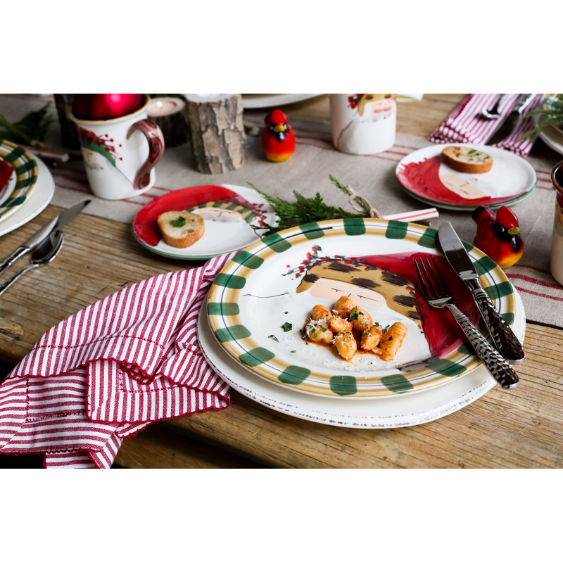 Old St. Nick Handmade Earthenware Dinner Plate