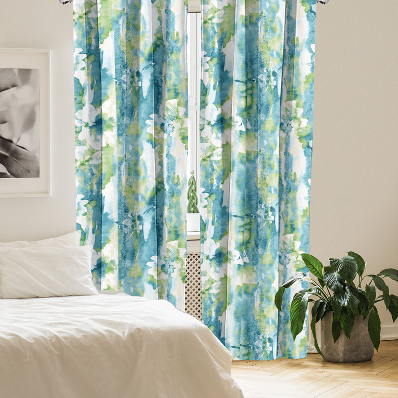 Catonya Semi Sheer Curtain Pair, 28" W x 84" H
