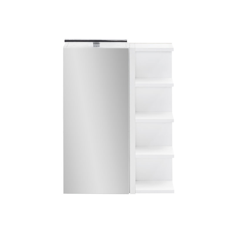 Matteo 513mm W 750mm H Surface Frameless Medicine Cabinet Mirror 7 Fixed, White