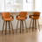 Modern Upholstered Swivel Counter Height Bar Stool-1895730474
