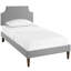 Lit plateforme en tissu Laura avec pieds carrés fuselés-810018135-810018123