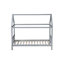 Lit simple gris avec structure de maison - ajout de chambre à coucher en bois d'hévéa de couleurs classiques polyvalentes-1466832741