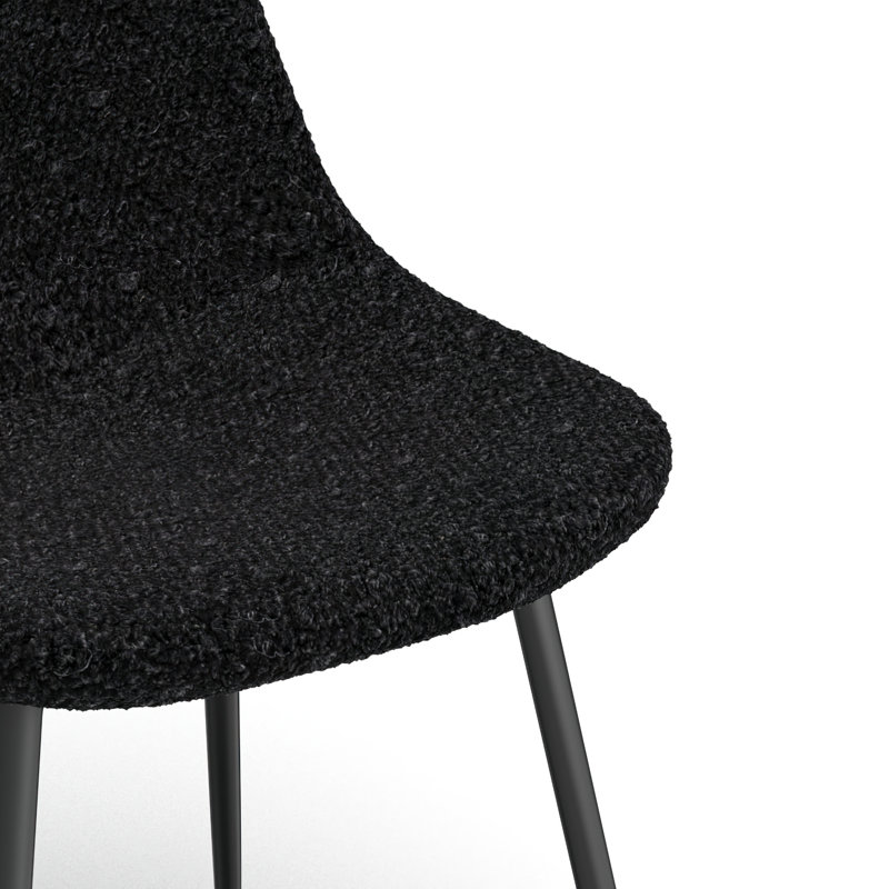 Chaise Kody Boucle, Noir bouclé