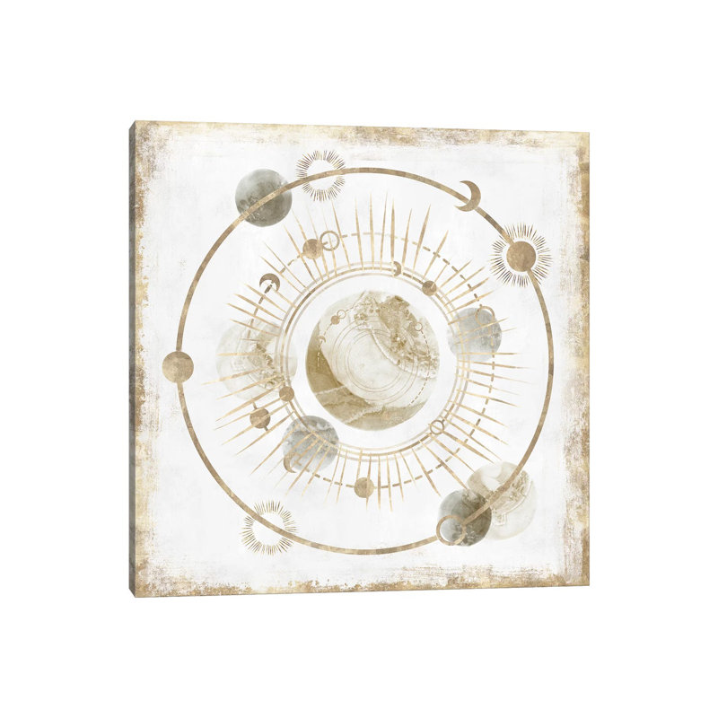 Golden Galaxy I by Isabelle Z - Print on Canvas, 66.04cm H x 66.04cm W x 1.91cm D, Wrapped Canvas