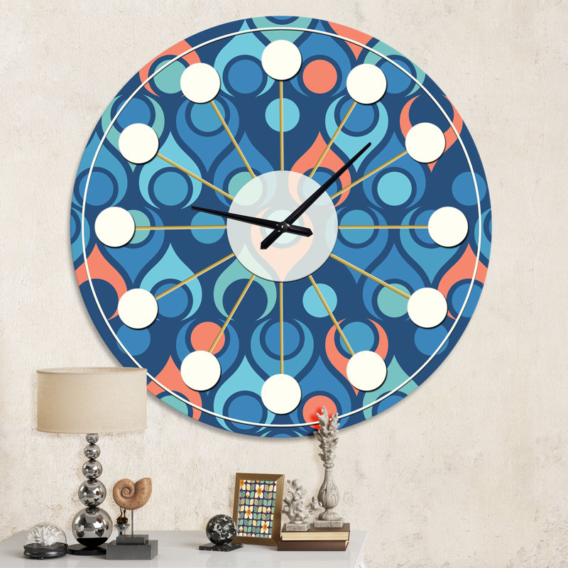 Horloge murale rétro Mid-Century, Moyenne