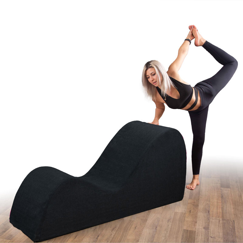 Chaise longue Daikwon, Microfibre noire / microsuède