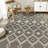 Black Handwoven Wool Striated Diamond Weave Geometric Modern Contemporary Carpet Rug-124206157