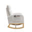 Élégant fauteuil à bascule, matériau respirant, support avec siège haut de rangement latéral, housse en tissu doux, compartiments à base stable