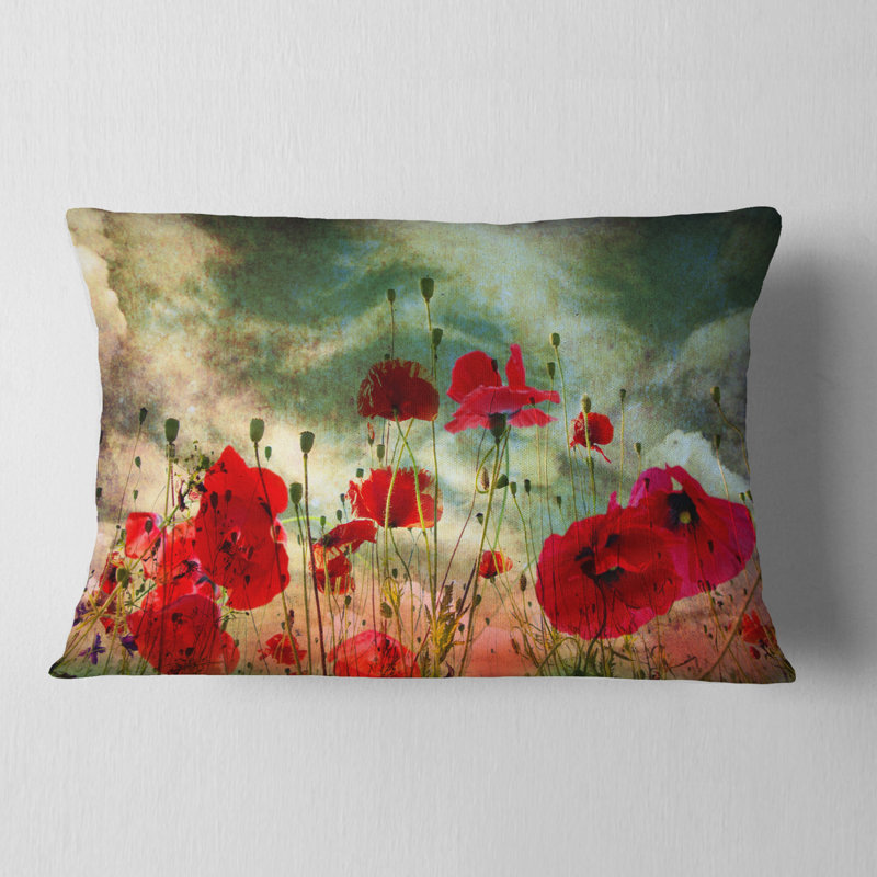 Coussin lombaire floral
