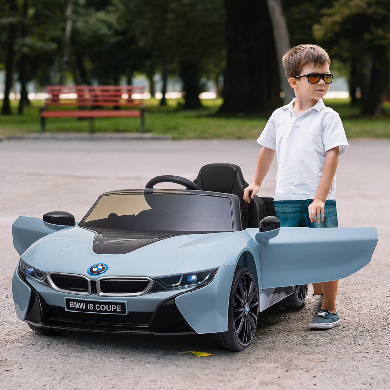 Blue 6-Volt Electric Ride-On Car with Remote Control