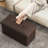Faux Leather Ottoman-330047597