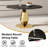 Luxtury Round Marble Texture Tempered Glass Pedestal Dining Set with Tufted Dininig Chair-253360891-253360775-253360768