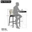 Ensemble de bar moderne pour 2 personnes avec table de comptoir et tabourets Modern