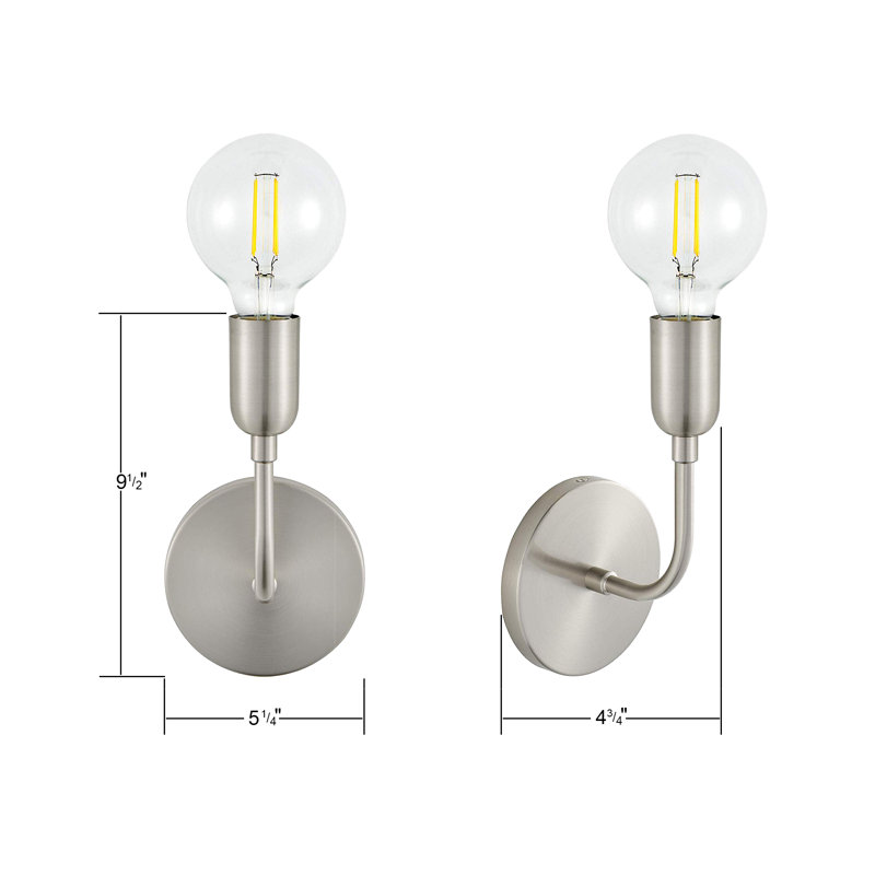 MoretinMarsh Armed Sconce, Brushed Nickel