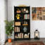 Bibliothèque en bois, bibliothèque de 72 po de hauteur avec tablettes de rangement ouvertes à 6 niveaux-1253391859