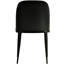 Chaise de salle à manger rembourrée moderne, chaise d'appoint à dossier courbé de style Mid-Century, pieds d'appoint en bois massif de cuisine minimaliste-483751065