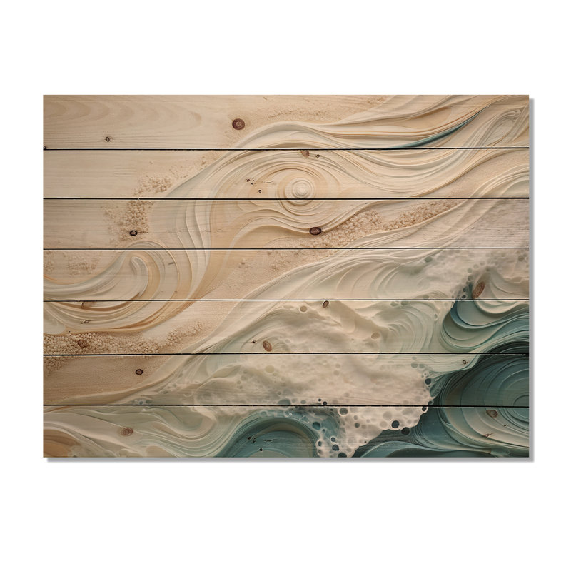 Puentes - Panneaux de décoration murale plage en bois, H 24 po x l 32 po