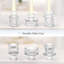 Porte-bougies en cristal transparent