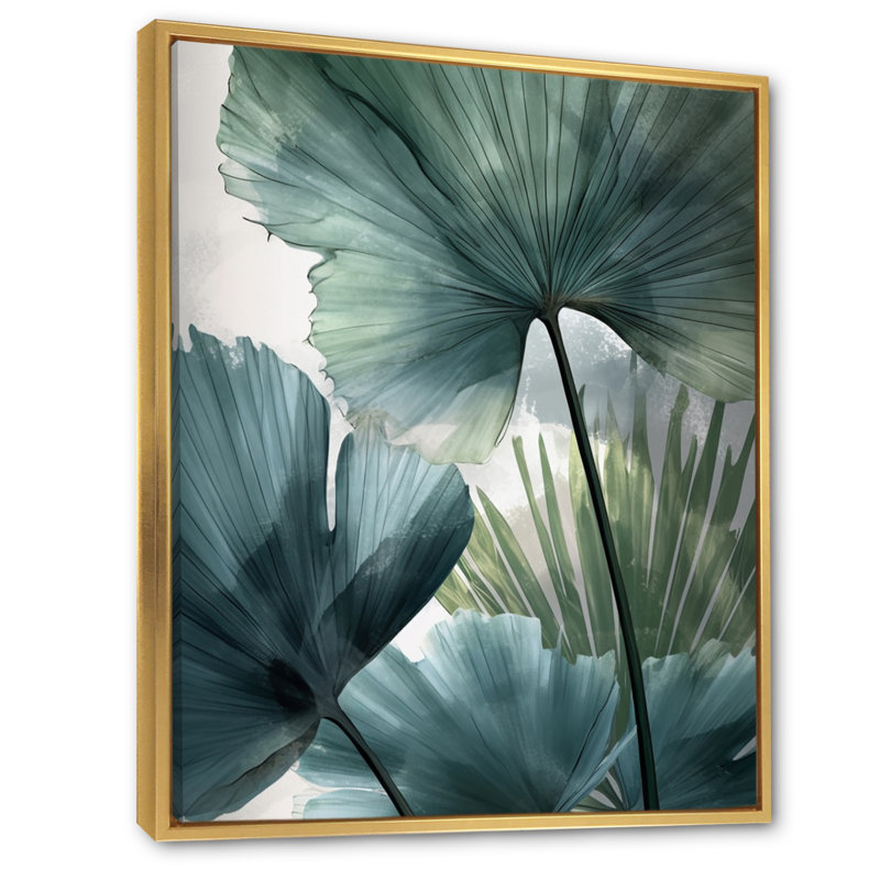 Art mural sur toile botanique ginkgo, impression de feuilles tropicales - feuilles de ginkgo tropicales IV