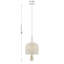 Lunara 3-Light Pendant in Cotton by Breegan Jane-697312011-697312010