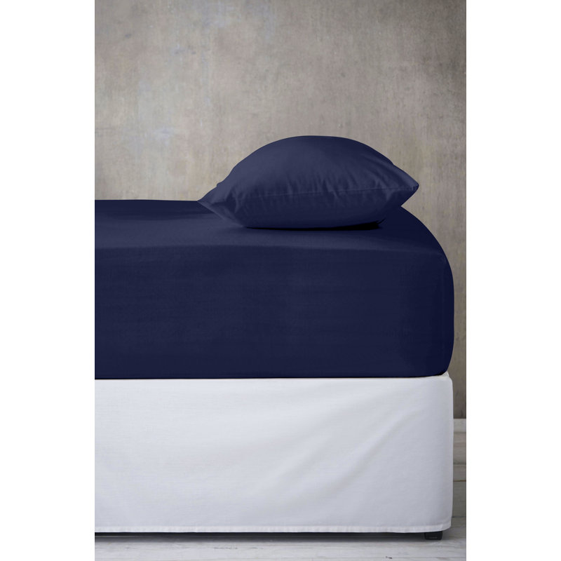 Percale Fitted Sheet Polycotton Solid Colour Bed Sheet Single Double King Super King Machine Washable High Yarn Quality