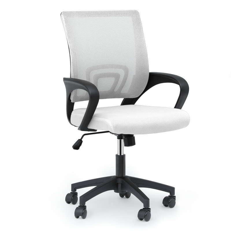 Siège de bureau ergonomique pivotant pour le bureau à domicile Soutien lombaire réglable, fonction de hauteur et d'inclinaison, conception confortable pour une productivité toute la journée