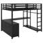 Full Loft Bed with Built-In Ladder