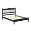 Base de lit en bois de style campagne grand avec tête de lit à broche, lit plateforme robuste avec support de lattes, aucun sommier requis, assemblage facile, noir-2143479560
