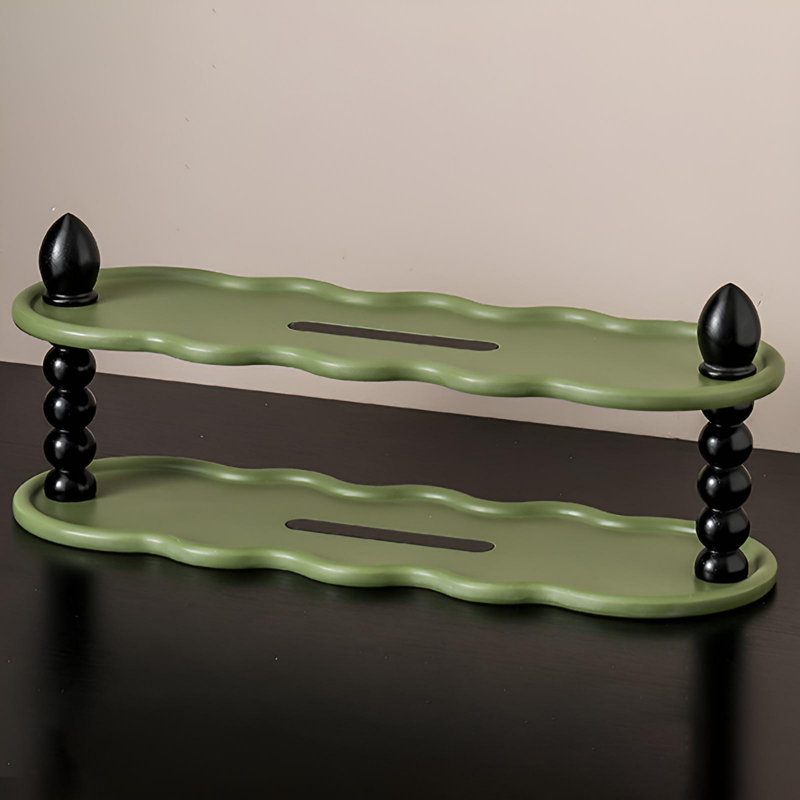 Porte-gobelet à cosmétiques avec porte-gobelet multi-fonctionnel, Vert / noir
