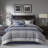 Luxurious 7-piece Jacquard Bedding Set, Navy Polyester, Transitional Style For King Beds