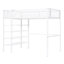 Lit mezzanine simple en métal avec rangement et 4 tablettes - installation de taille magnétique blanc-668053931-668053934