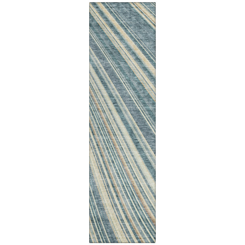 Chayden Washable Striped Indoor / Outdoor Rug, Runner 2'3" x 7'6"