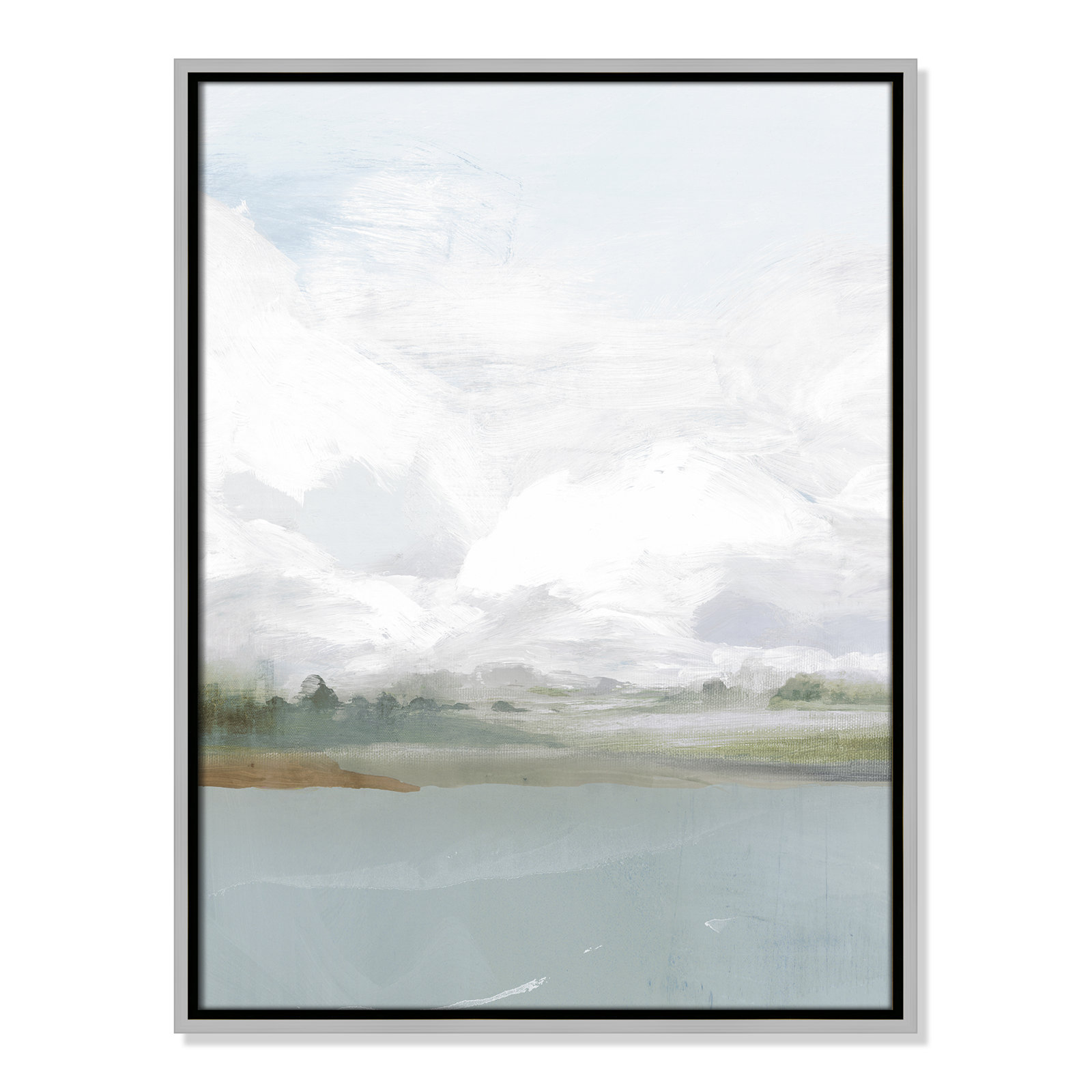 All Shore Painting, 25.5" H x 19.5" W, Silver